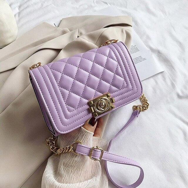 purple handbag