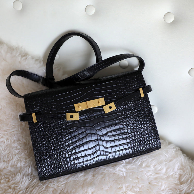 769 Ladies embossed quality shoudler bag 100% genuine leather