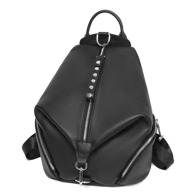 ladies genuine leather backpack