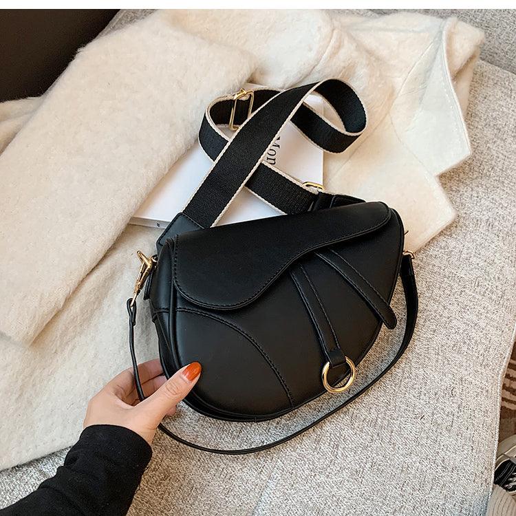 black saddle handbag