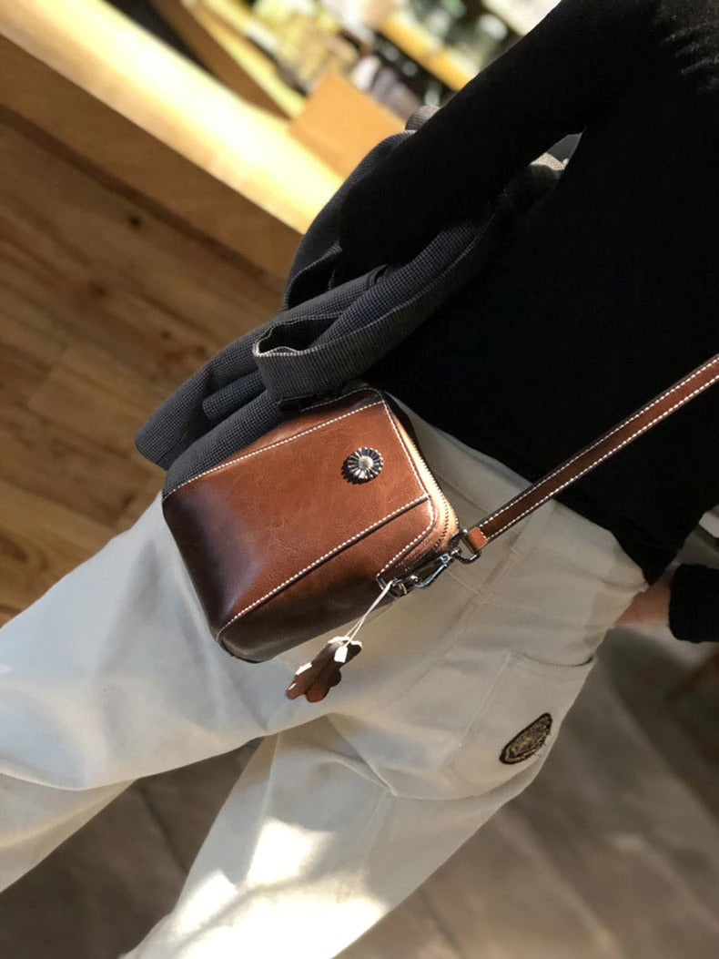 brown phone bag