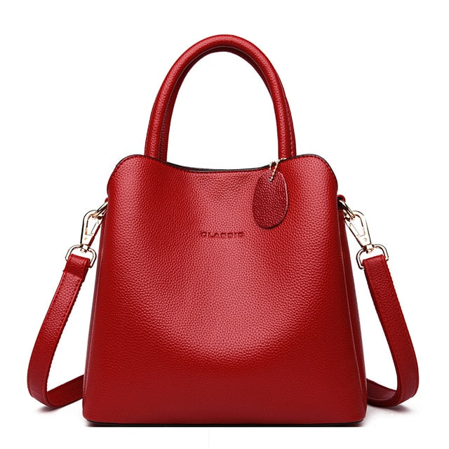 womens red handbag
