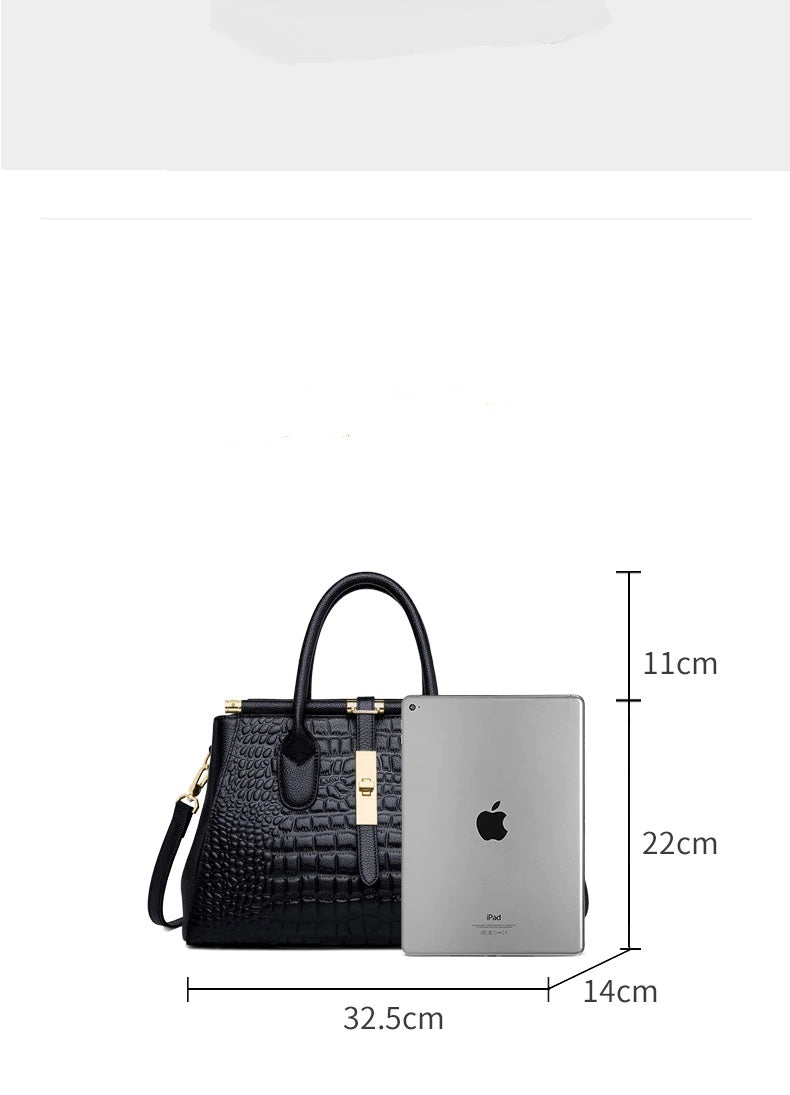 674 Ladies elegant tote handbag 100% genuine leather