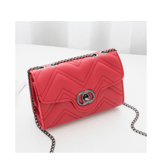 ladies red handbag