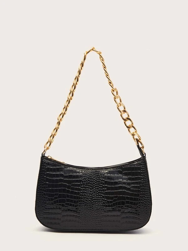 black bag with chain strap