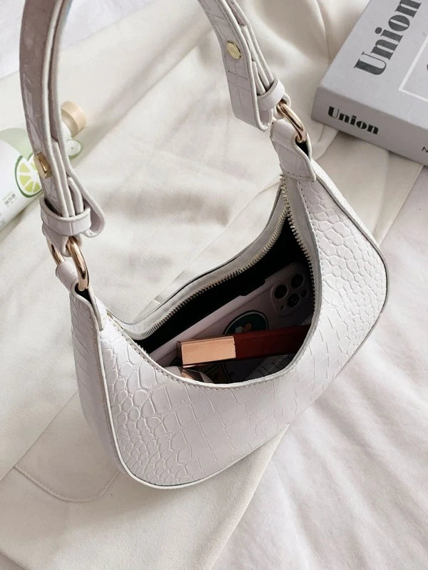 white handbag inside view