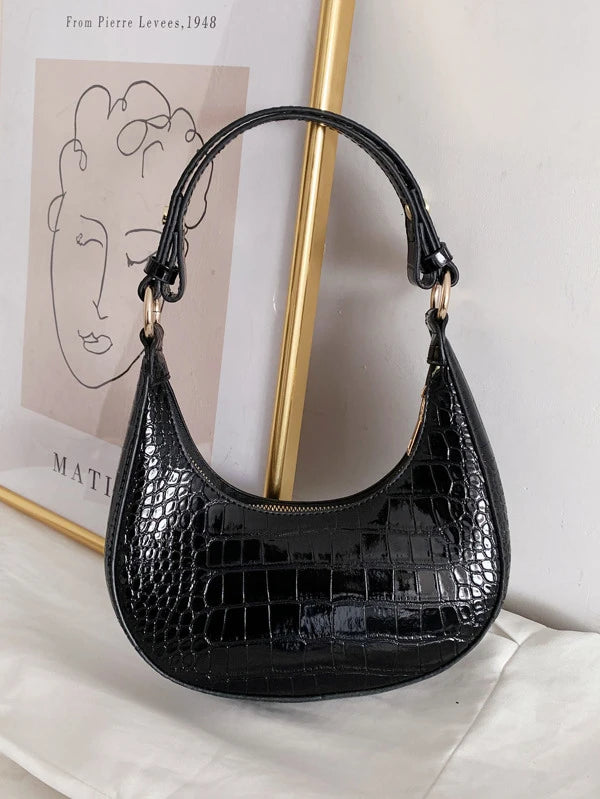 black minimalist handbag