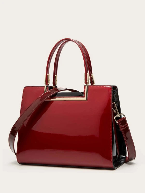 ladies red handbag